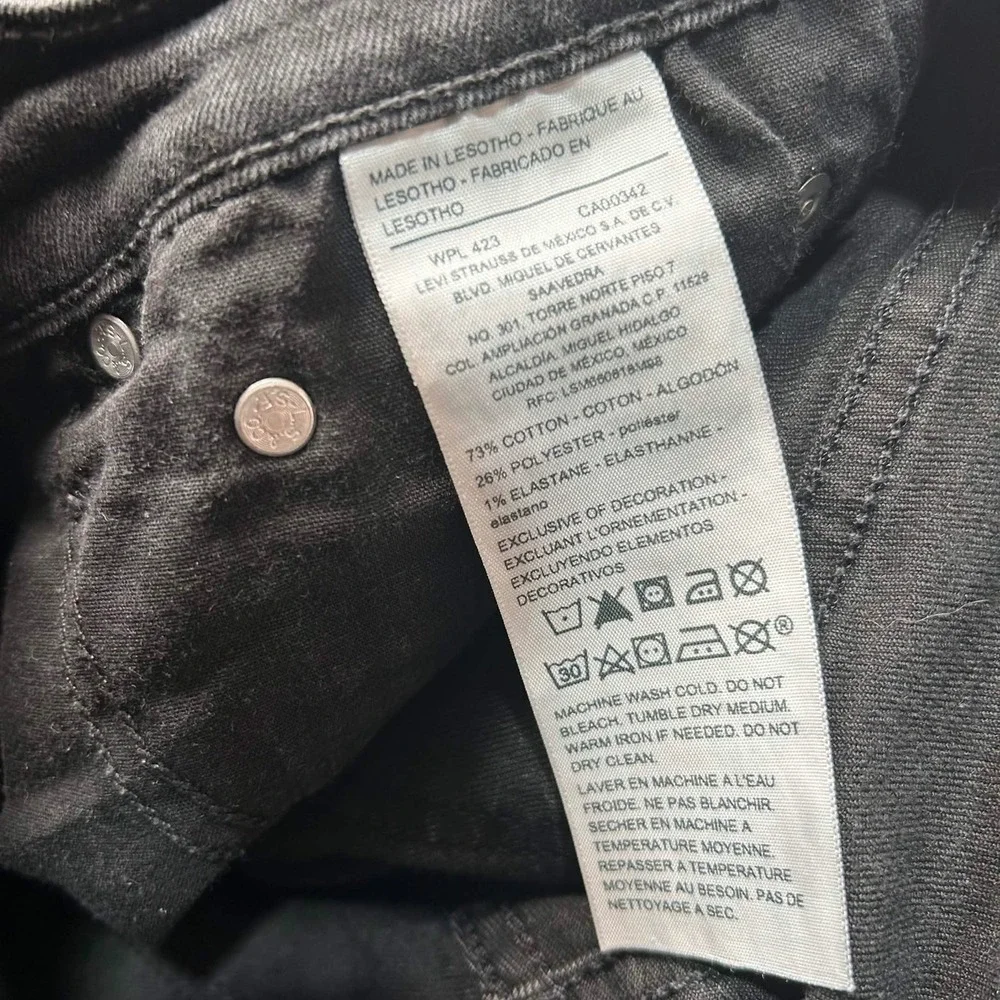 Denizen from Levis 216 Slim Fit Jeans Mens 32x32 Black Washed Denim Pants